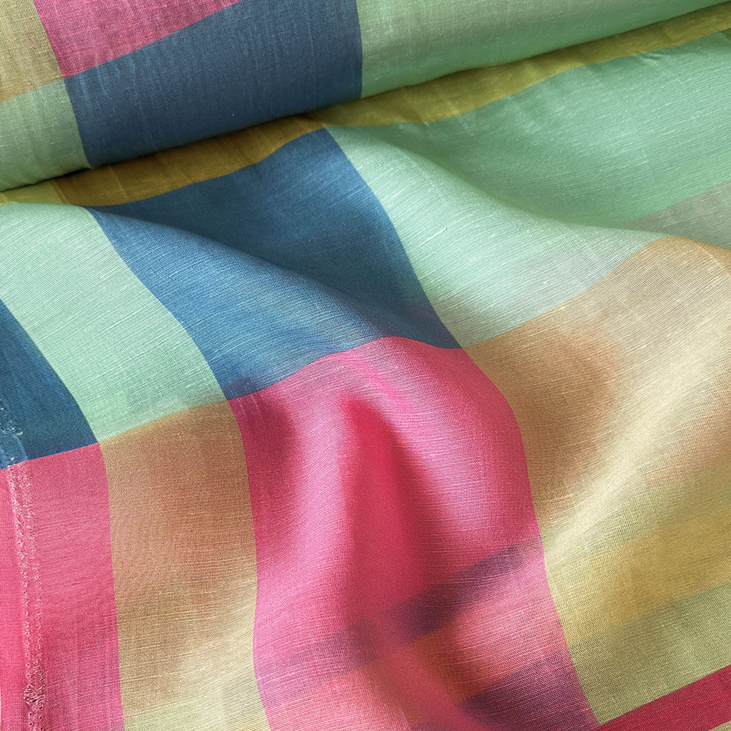 The Linen Story Fabric fabric Lime Green Linen Fabric