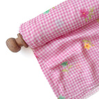 The Linen Story Fabric Fabric Soft Mauve The Linen Story Printed Pure Linen Fabric (Width 44 Inches)