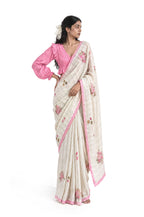 The Linen Story Saree Saree Antique White Linen Saree