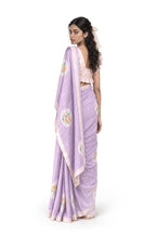 The Linen Story Saree Saree Lilac & Pink Linen Saree
