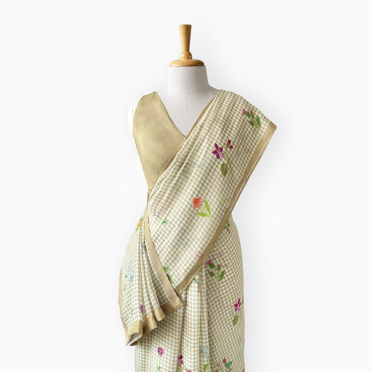The Linen Story Saree Saree Sandstone Linen Saree