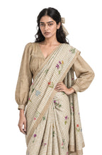 The Linen Story Saree Saree Sandstone Linen Saree