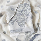 Threads of Mul Unstitched Suit Unstitched Suit Pure Silver Tissue Suit Set