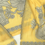 Threads of Mul Unstitched Suit Unstitched Suit Summer Yellow Chanderi Suit Set