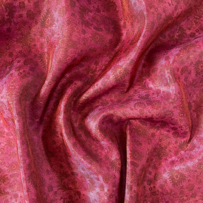 Tissue Silk Kurta Set Cut Piece (CUT PIECE) Dusty Rose Pink Antique Texture Printed Tissue Silk Fabric (Width 40 Inches)