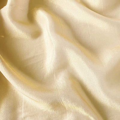 Tissue Silk Saree Saree (CUT PIECE) Sona Golden Beige Pure Tissue Silk Fabric (Width 44 Inches)