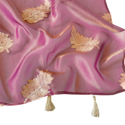 Tissue Silk Saree Saree Sona Dusty Violet Woven Pure Tissue Silk Saree
