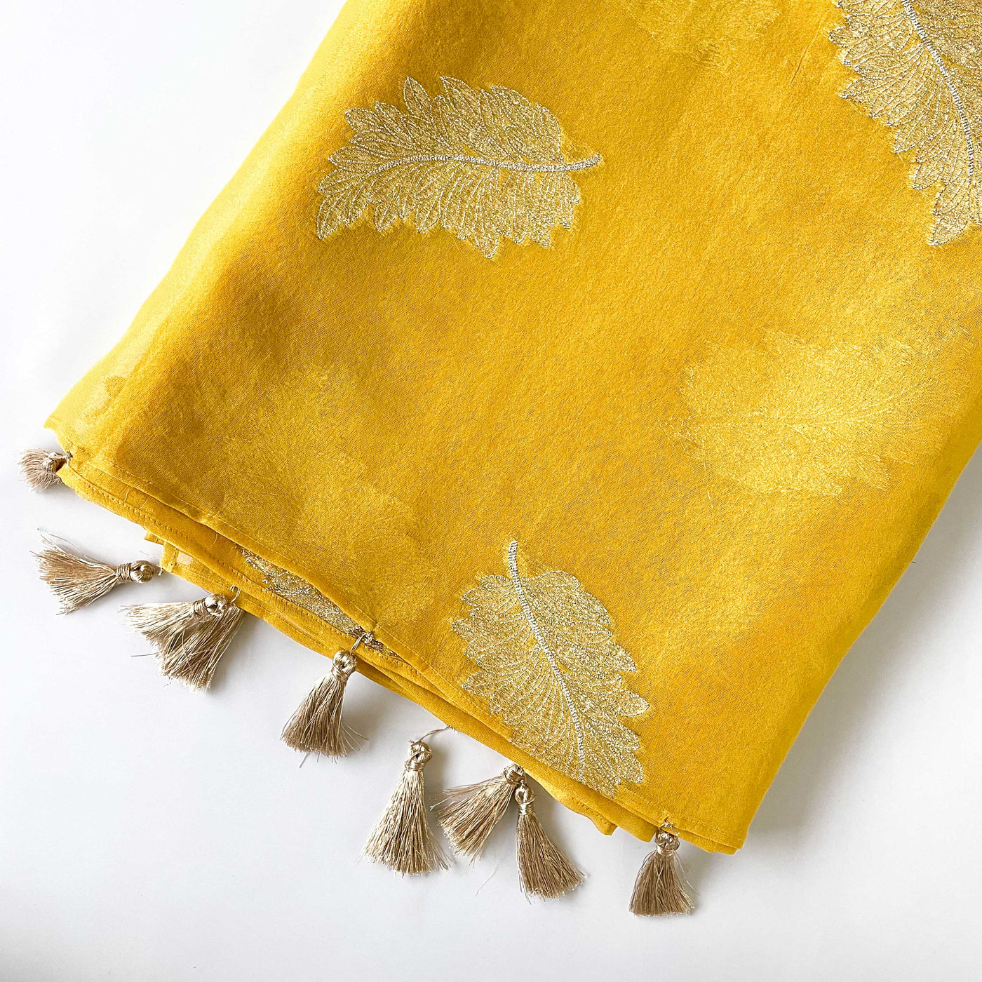 Tissue Silk Saree Saree Sona Yellow Woven Pure Tissue Silk Saree