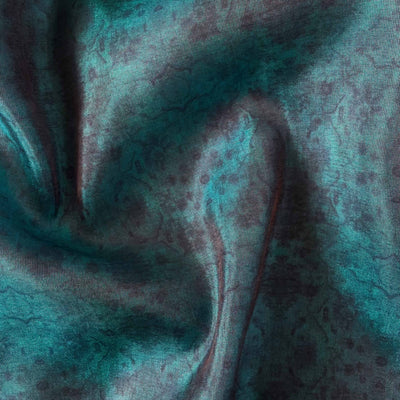 Tussar Silk Kurta Set Kurta Set Metallic Green | Vintage Texture Printed Tussar Silk Kurta Fabric (3 Meters) |  and Cotton Pyjama (2.5 Meters) | Unstitched Combo Set