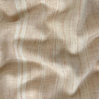 Woven Fabric Fabric 1.80 MTR (CUT PIECE) Beige & Brown Colour Stripes Woven Khadi Cotton Fabric (Width 50 Inches)