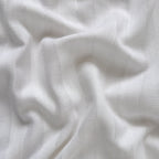 Woven Fabric Fabric 1.80 MTR (CUT PIECE) Snow White Colour Stripes Woven Fine Cotton Fabric (Width 48 Inches)