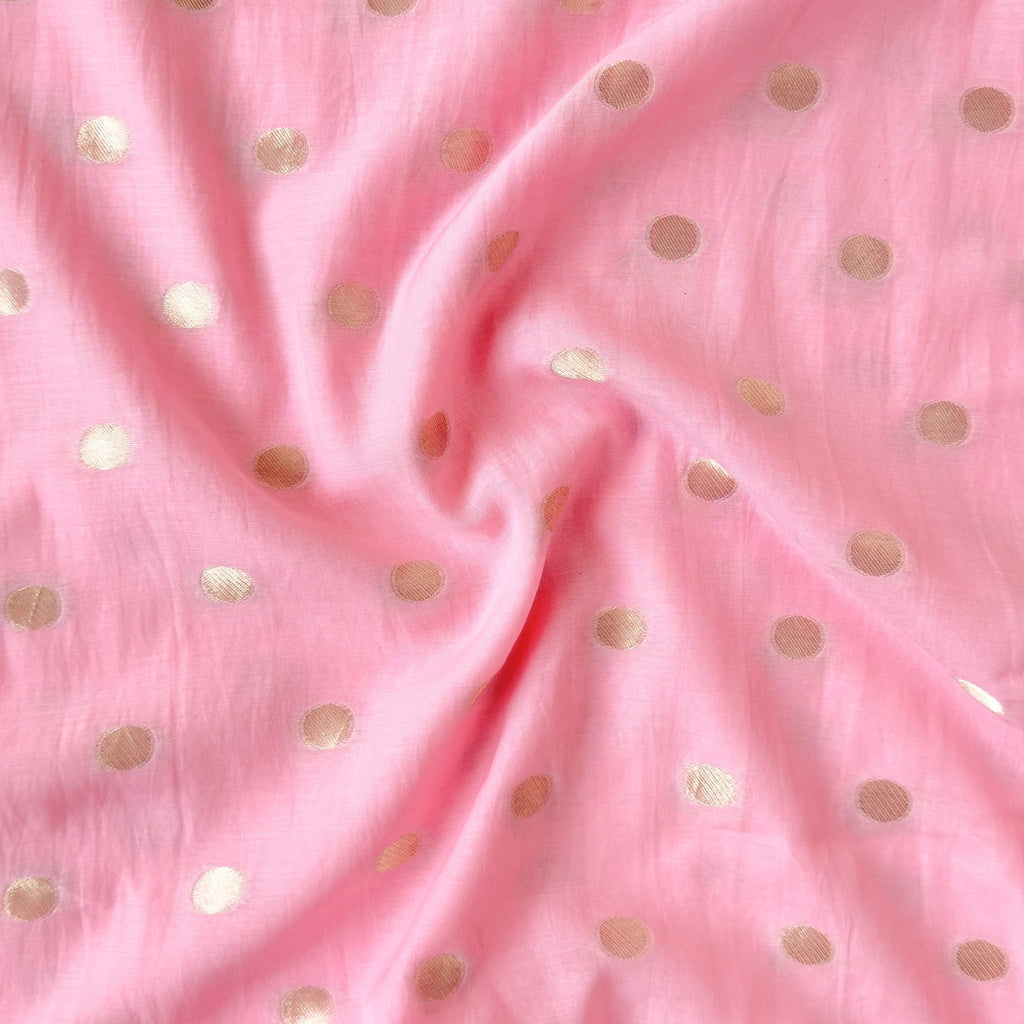 Woven Kurta Set Kurta Set Bright Pink Mul Chanderi Kurta Set