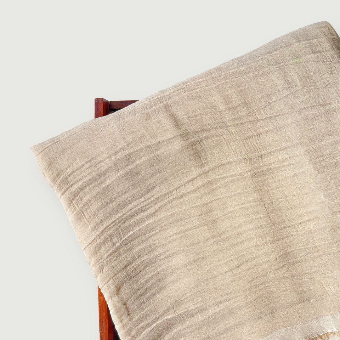 Woven Kurta Set Kurta Set Champagne Gold Woven Crush Tissue Kurta Fabric (3.5 Meters) | And Cotton Pyjama (2.5 Meters) | Unstitched Combo Set