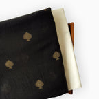 Woven Kurta Set Kurta Set Charcoal Black Mul Chanderi Kurta Set
