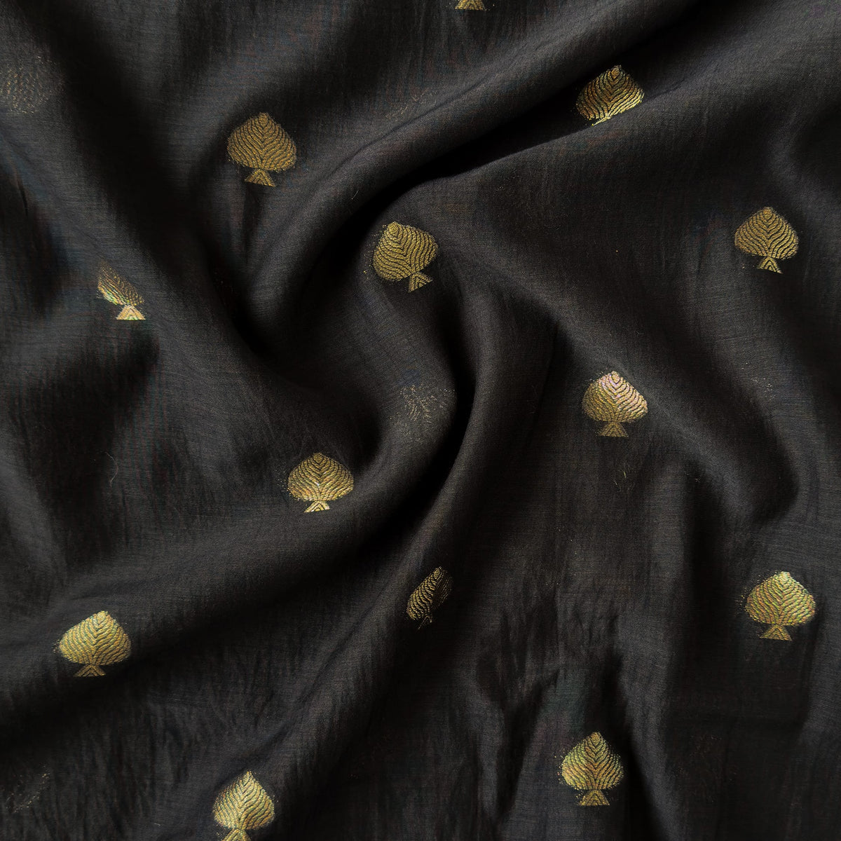 Woven Kurta Set Kurta Set Charcoal Black Mul Chanderi Kurta Set