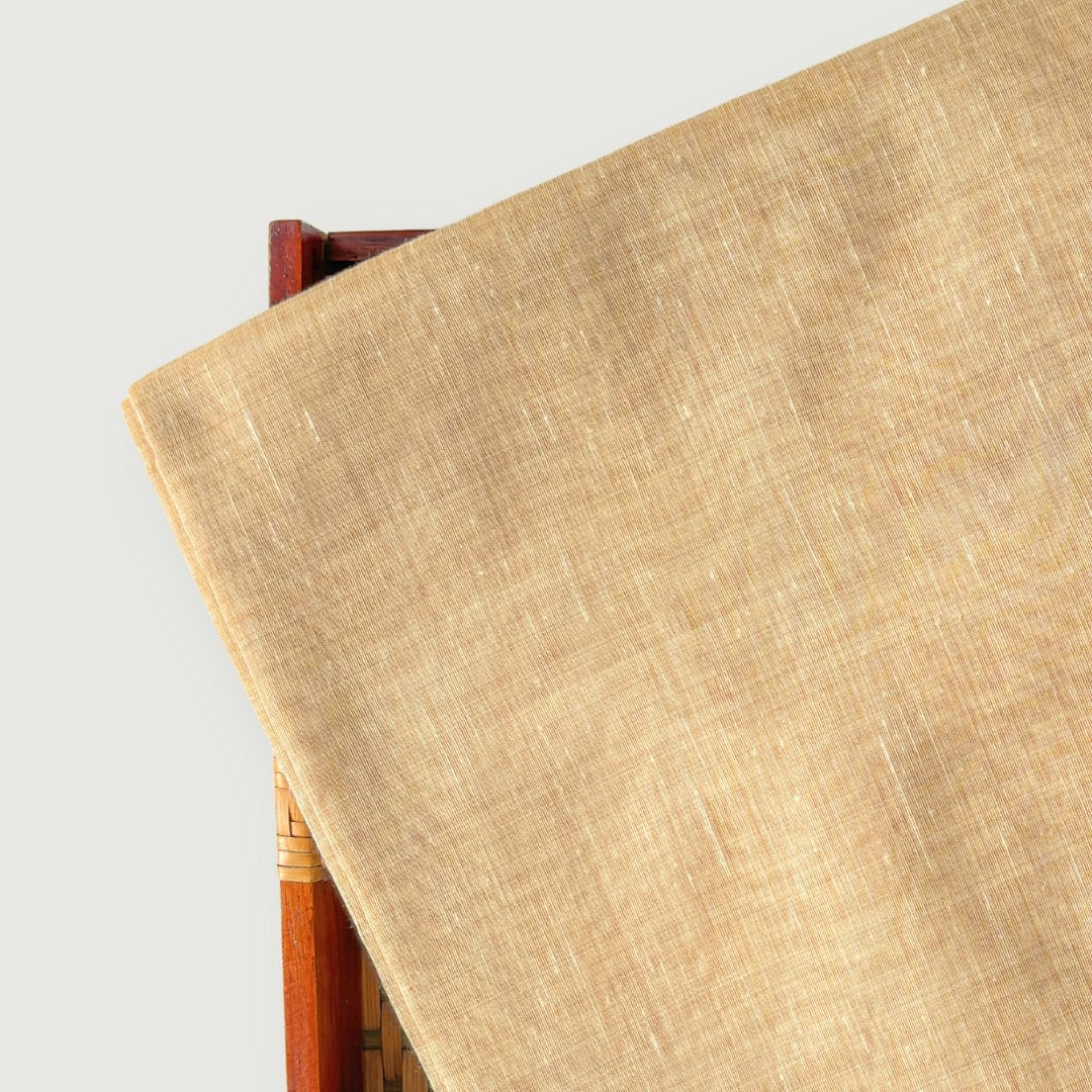 Woven Kurta Set Kurta Set Dull Yellow Woven Blended Silk Kurta Fabric (3 Meters) | And Cotton Pyjama (2.5 Meters) | Unstitched Combo Set