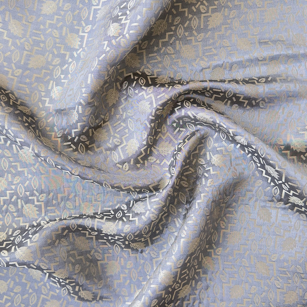 Woven Kurta Set Kurta Set Imperial Silver Banarasi Silk Kurta Set