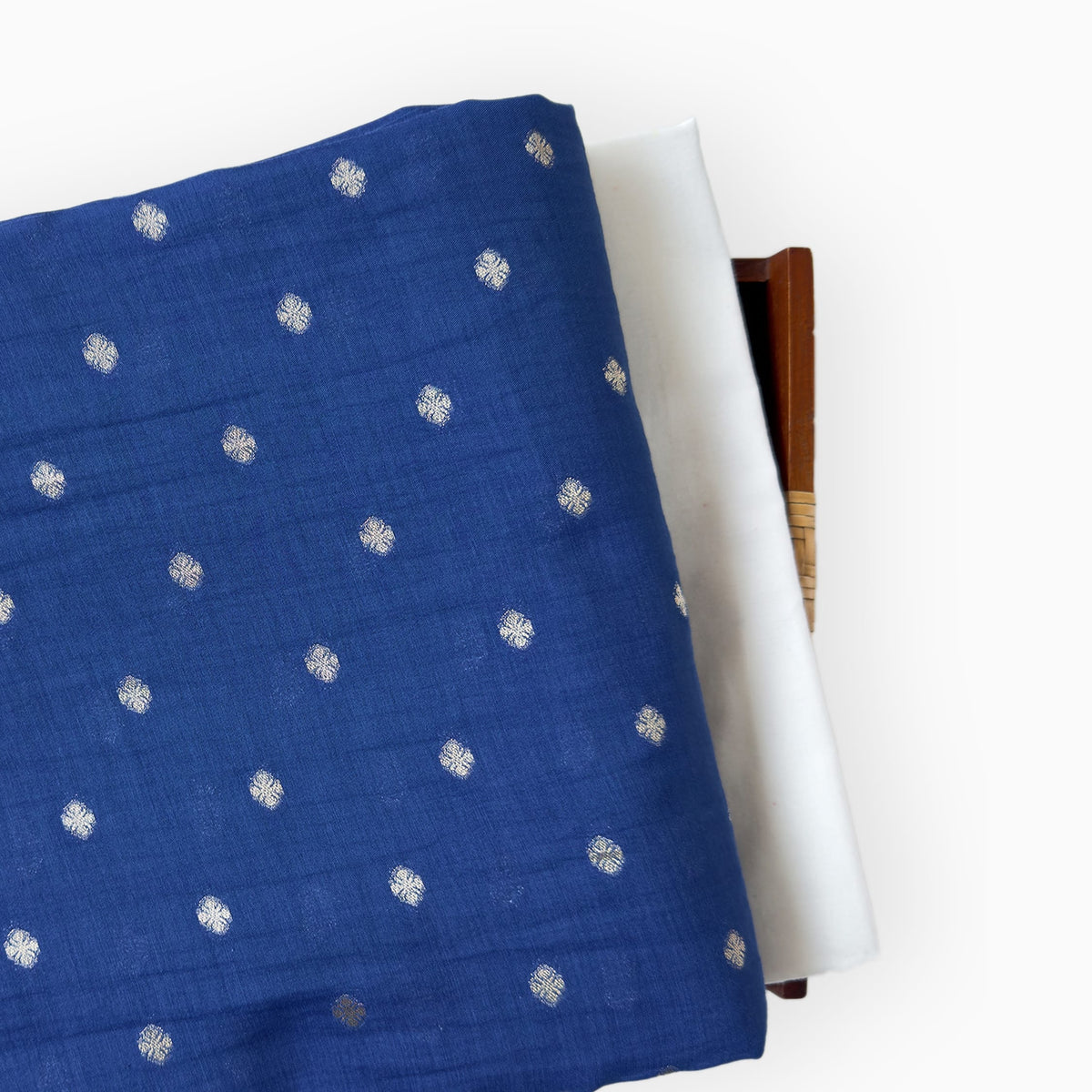 Woven Kurta Set Kurta Set Indigo Blue Mul Chanderi Kurta Set
