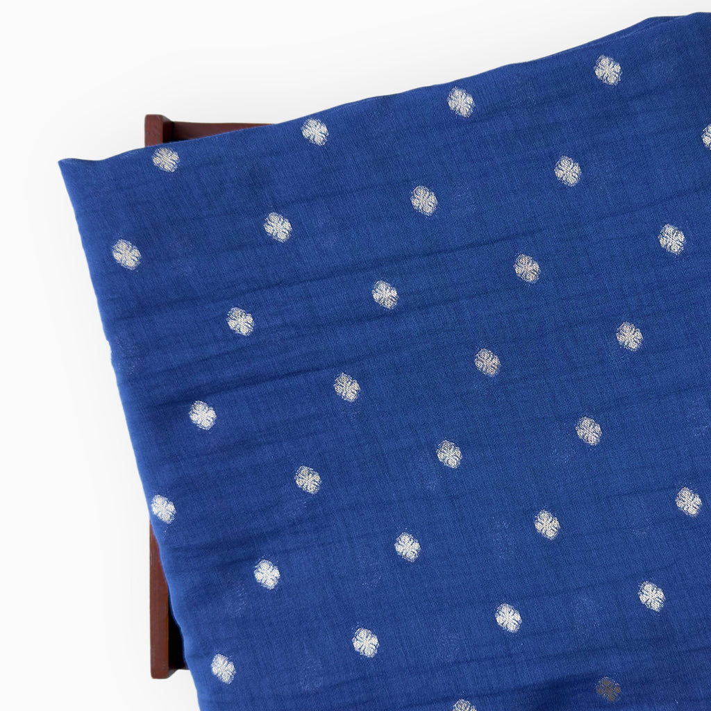 Woven Kurta Set Kurta Set Indigo Blue Mul Chanderi Kurta Set