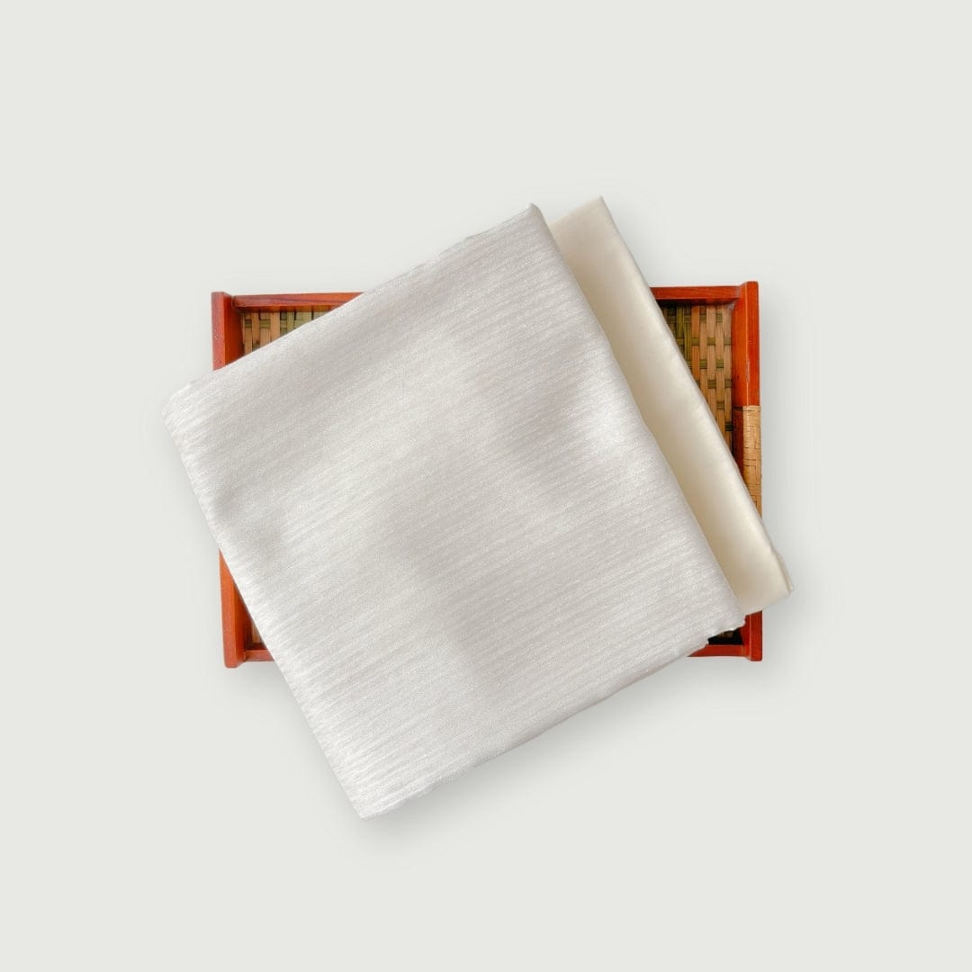 Woven Kurta Set Kurta Set Silver Textured Woven Tissue Kurta Fabric (2.5 Meters) | And Cotton Pyjama (2.5 Meters) | Unstitched Combo Set