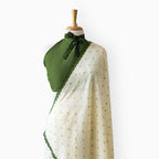 Woven Mul Chanderi Saree Saree Off-White & Green Mul Chanderi Saree