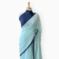 Woven Mul Chanderi Saree Saree Sky Blue & Indigo Mul Chanderi Saree