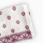 Woven Suit Set Unstitched Suit Off-White Cotton Combo Set
