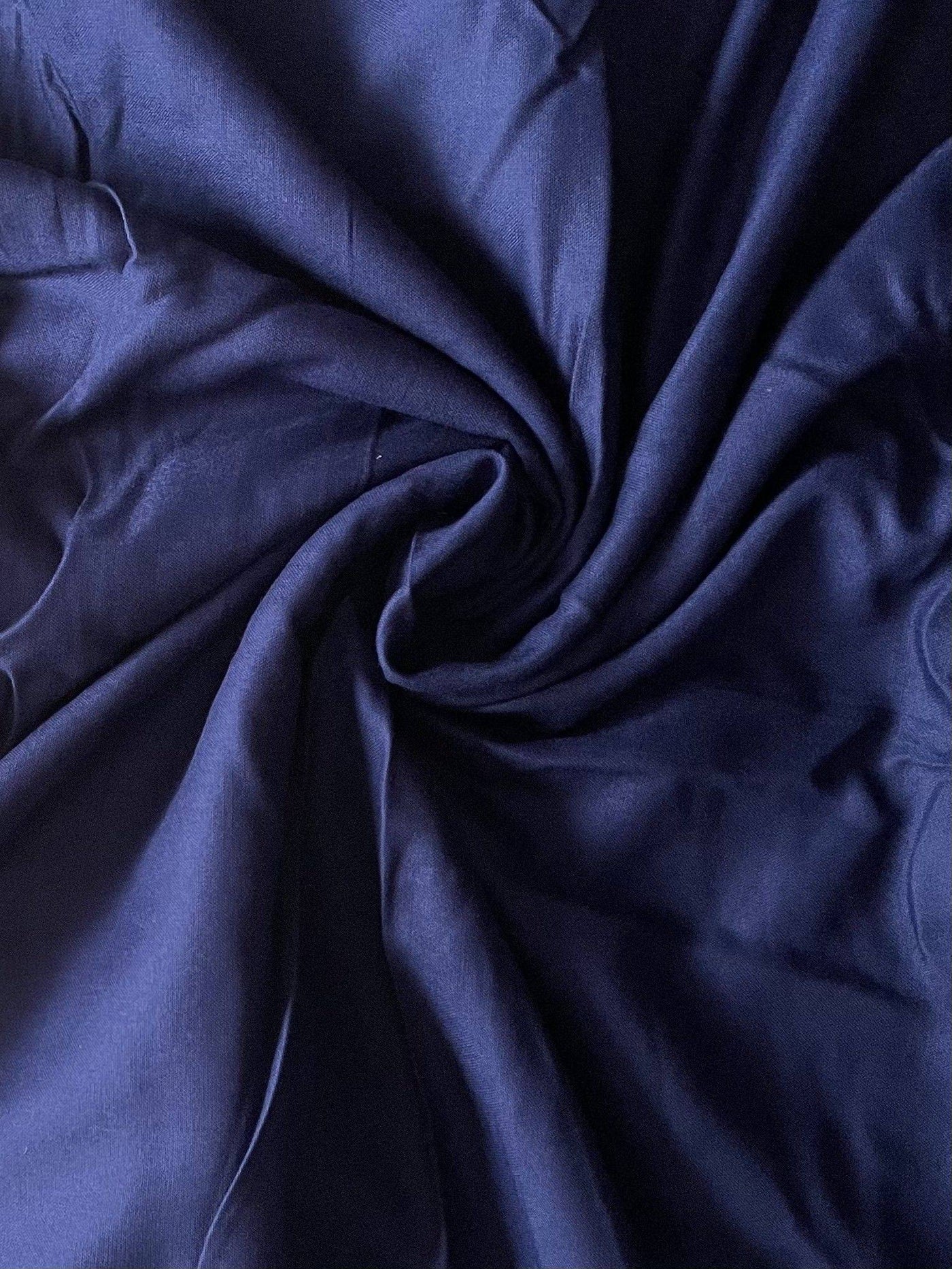 Essentials by Fabric Pandit Fabric Midnight Blue Color Pure Rayon Fabric