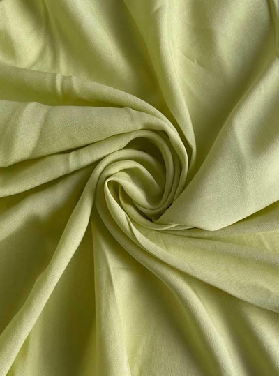 Essentials by Fabric Pandit Fabric Tea Green Color Pure Rayon Fabric