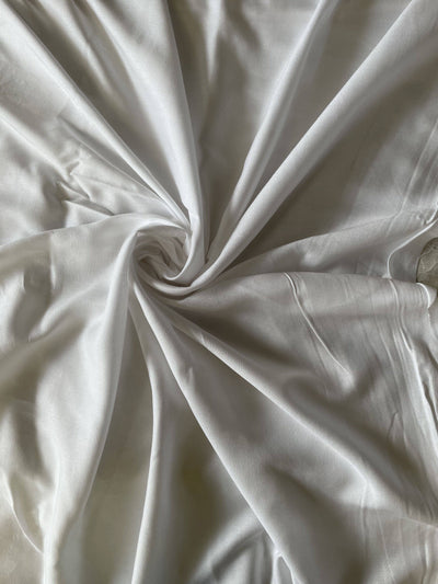 Essentials by Fabric Pandit Fabric White Color Pure Rayon Fabric