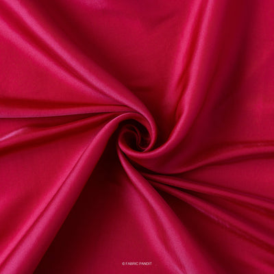 Fabric Pandit Cut Piece 0.25M (CUT PIECE) Crimson Red Plain Premium Tussar Silk Fabric