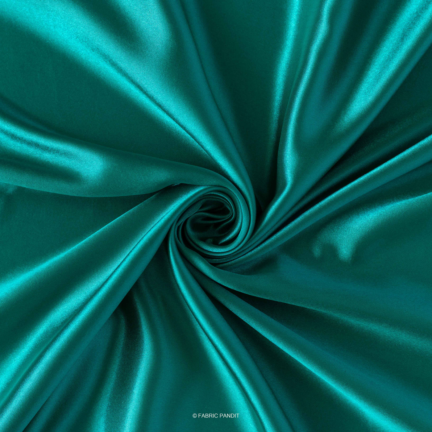 Fabric Pandit Cut Piece 0.25M (CUT PIECE) Midnight Green Plain Premium Ultra Satin Fabric (Width 44 Inches)