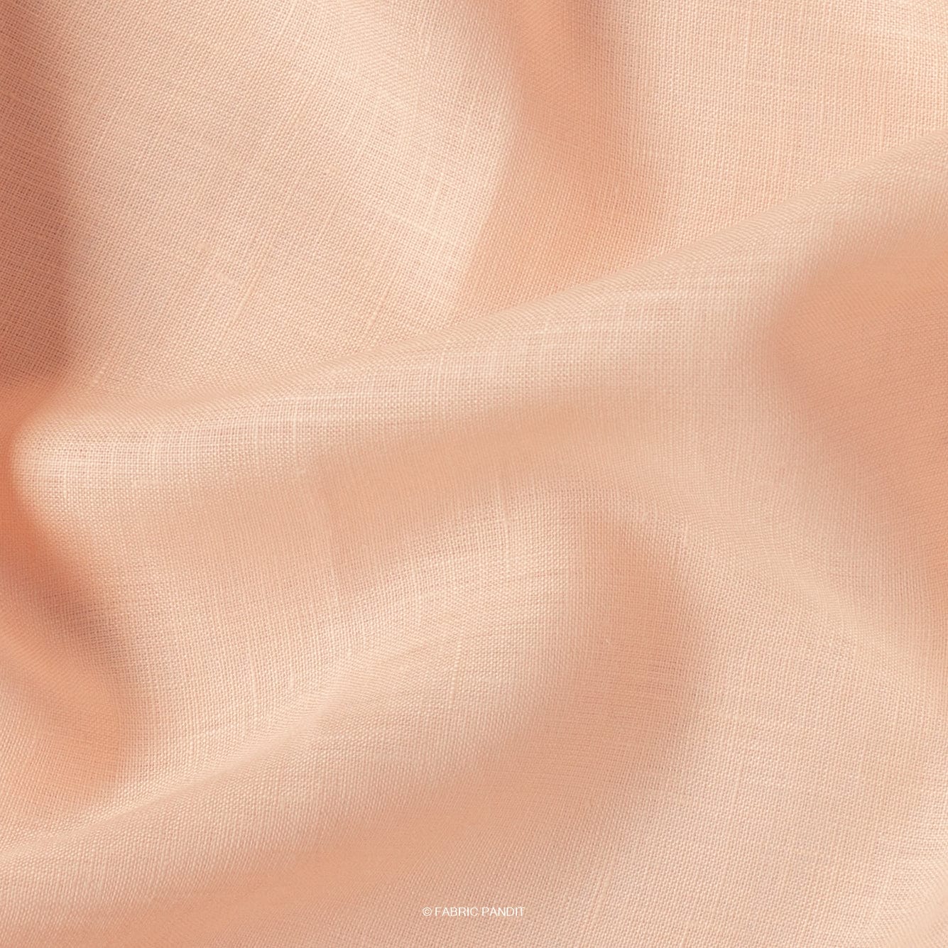 Fabric Pandit Cut Piece 0.25M (CUT PIECE) Pastel peach Plain Premium 60 Lea Pure Linen Fabric (Width 58 inch)