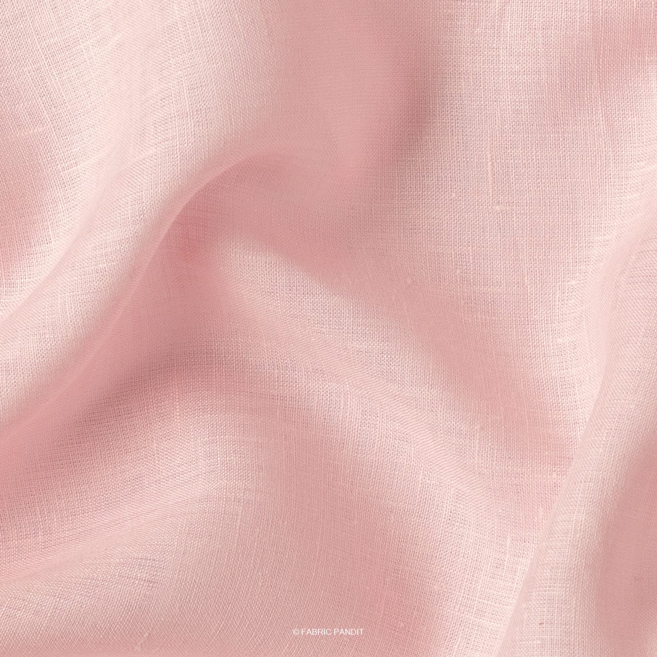 Fabric Pandit Cut Piece 0.25M (CUT PIECE) Pastel pink Plain Premium 60 Lea Pure Linen Fabric (Width 58 inch)