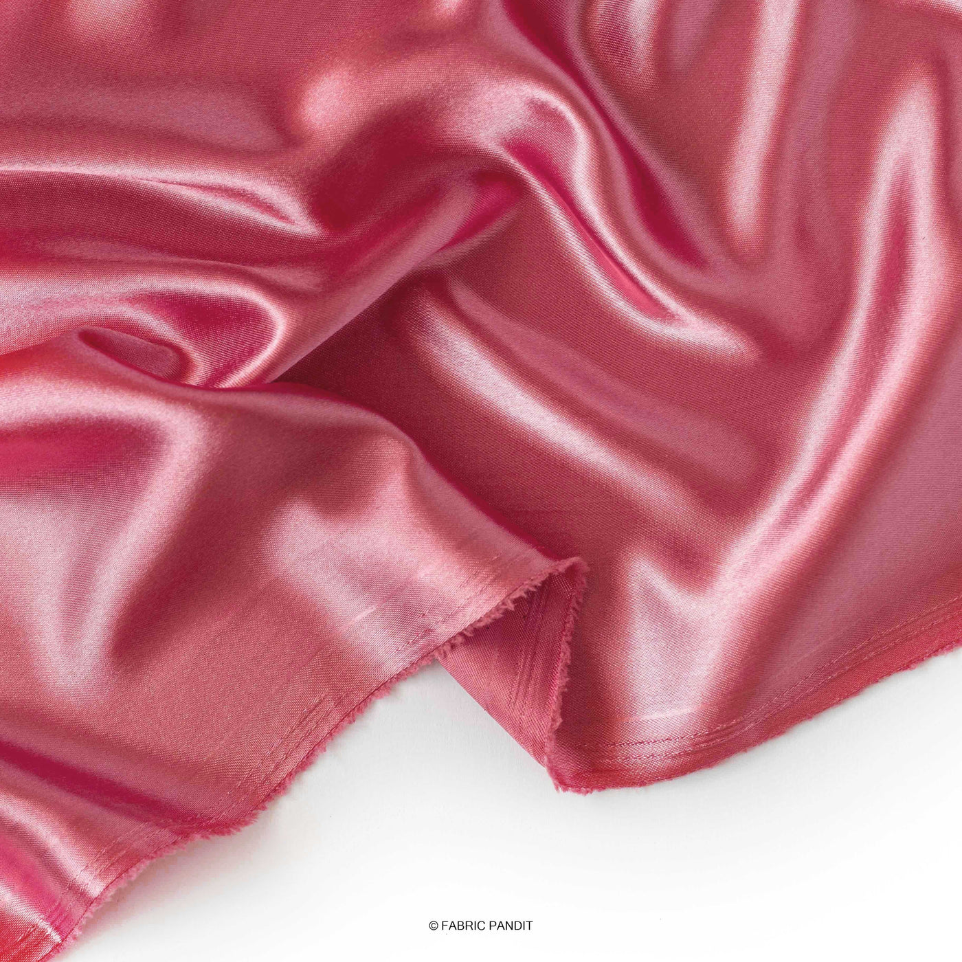Fabric Pandit Cut Piece 0.50M (CUT PIECE) Dusty Pink Plain Premium Ultra Satin Fabric (Width 44 Inches)