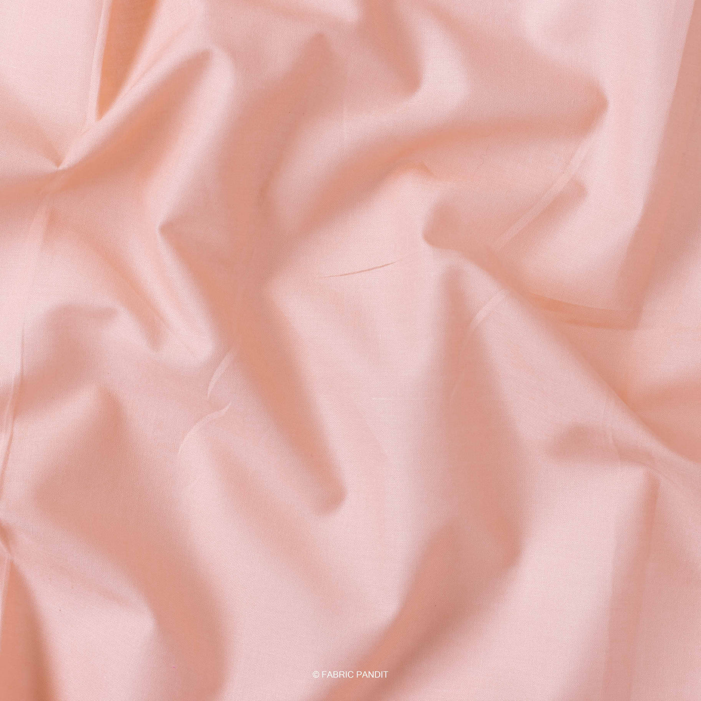 Fabric Pandit Cut Piece 0.50M (CUT PIECE) Light Peach Color Pure Cotton Cambric Fabric (Width 42 Inches)
