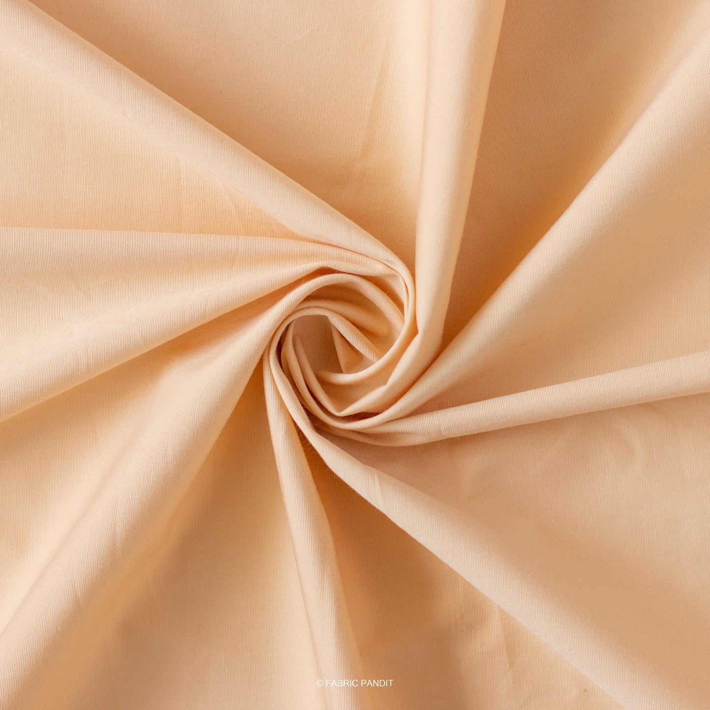 Fabric Pandit Cut Piece 0.50M (CUT PIECE) Warm Ivory Color Plain Cotton Satin Lycra Fabric (Width 42 Inches)