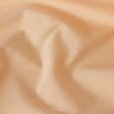 Fabric Pandit Cut Piece 0.50M (CUT PIECE) Warm Ivory Color Plain Cotton Satin Lycra Fabric (Width 42 Inches)