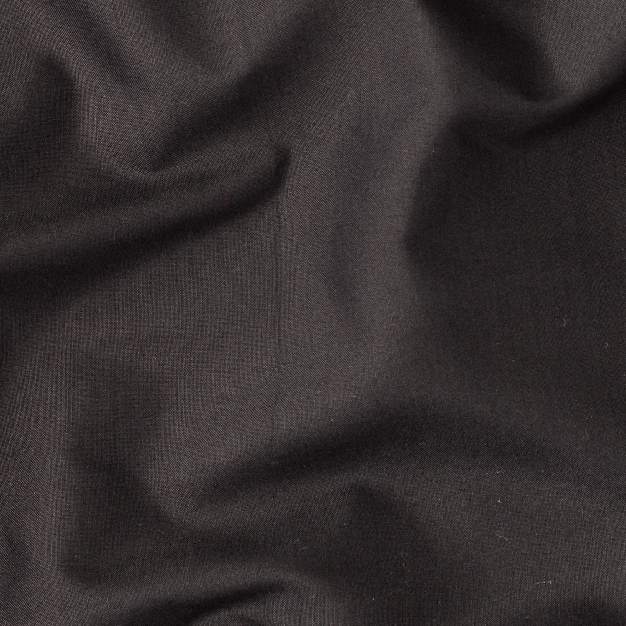 Fabric Pandit Cut Piece 0.75M (CUT PIECE) Black Cotton Poplin Men's Shirt Fabric (Width 58 inch)