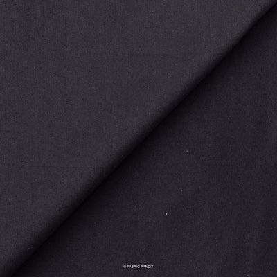Fabric Pandit Cut Piece 0.75M (CUT PIECE) Carbon Black Premium Cotton Lycra Stretch Men's Shirt Fabric (Width 54 inch)