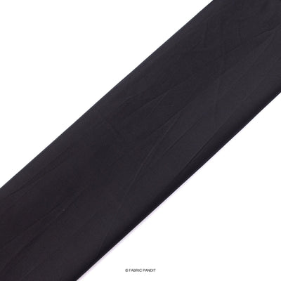 Fabric Pandit Cut Piece 0.75M (CUT PIECE) Carbon Black Premium Cotton Lycra Stretch Men's Shirt Fabric (Width 54 inch)