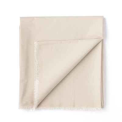 Fabric Pandit Cut Piece 0.75M (CUT PIECE) Cream Cotton Poplin Men's Shirt Fabric (Width 58 inch)