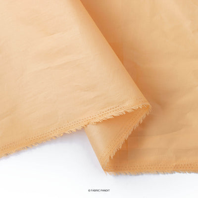 Fabric Pandit Cut Piece 0.75M (CUT PIECE) Peachy Orange Color Plain Cotton Satin Fabric (Width 42 Inches)