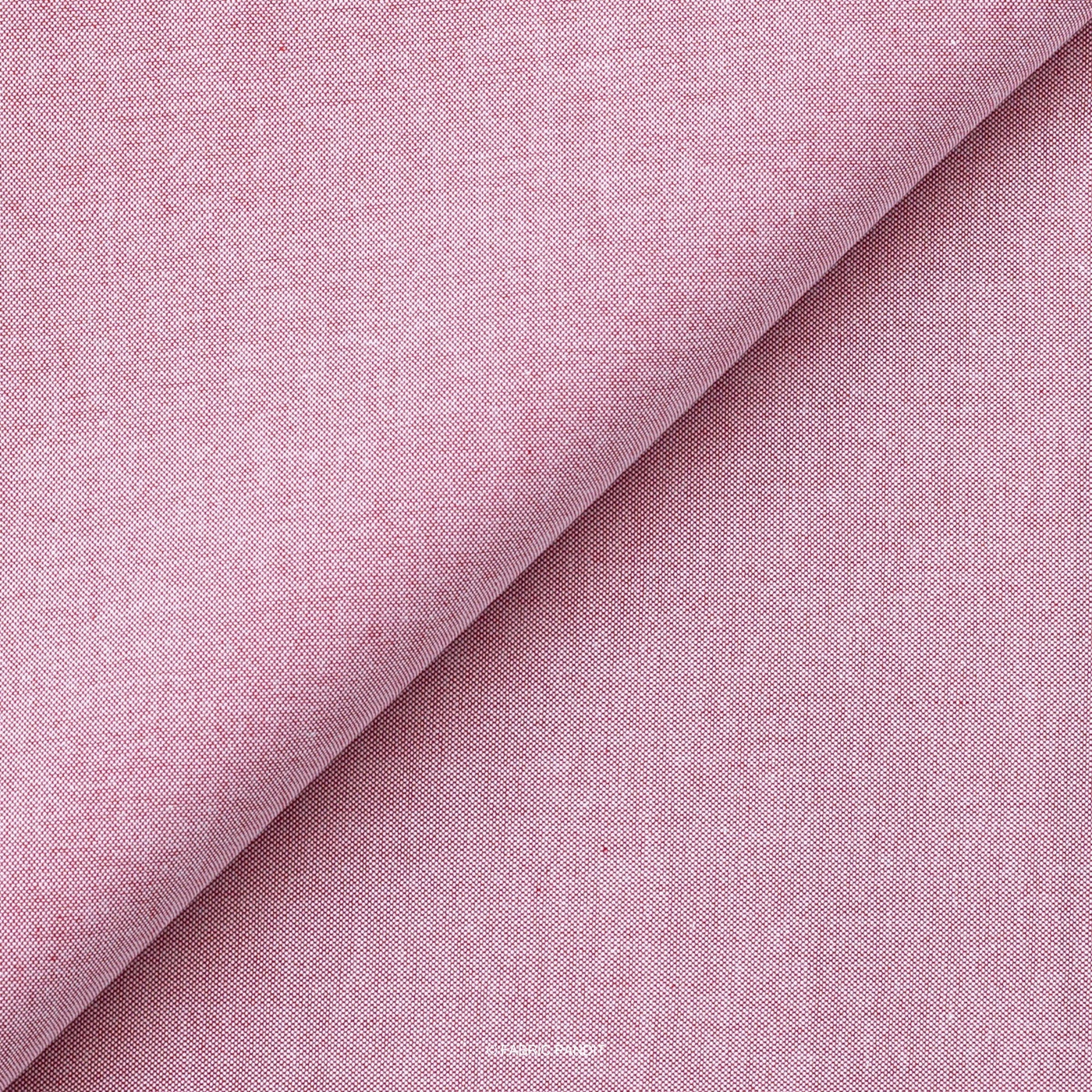 Fabric Pandit Cut Piece 0.75M (CUT PIECE) Persian Red Premium Oxford Cotton Men's Shirt Fabric (Width 58 inch)