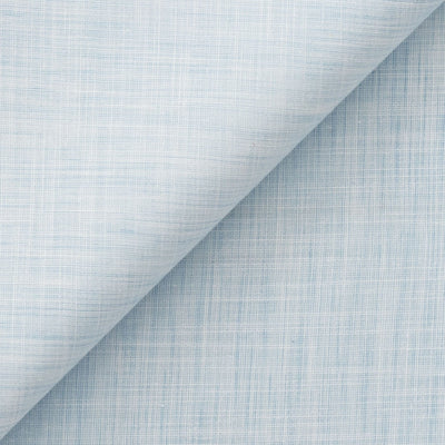 Fabric Pandit Cut Piece 0.75M (CUT PIECE) Sky Blue Cotton Yarn Dyed Slubs Men's Shirt Fabric (Width 58 inch)
