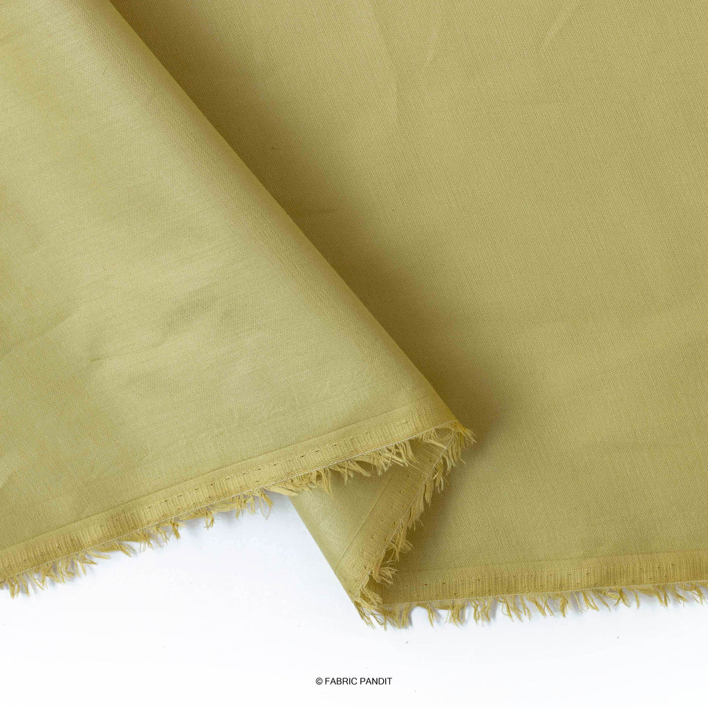 Fabric Pandit Cut Piece 1.25M (CUT PIECE) Dusty Green Color Plain Cotton Satin Fabric (Width 42 Inches)