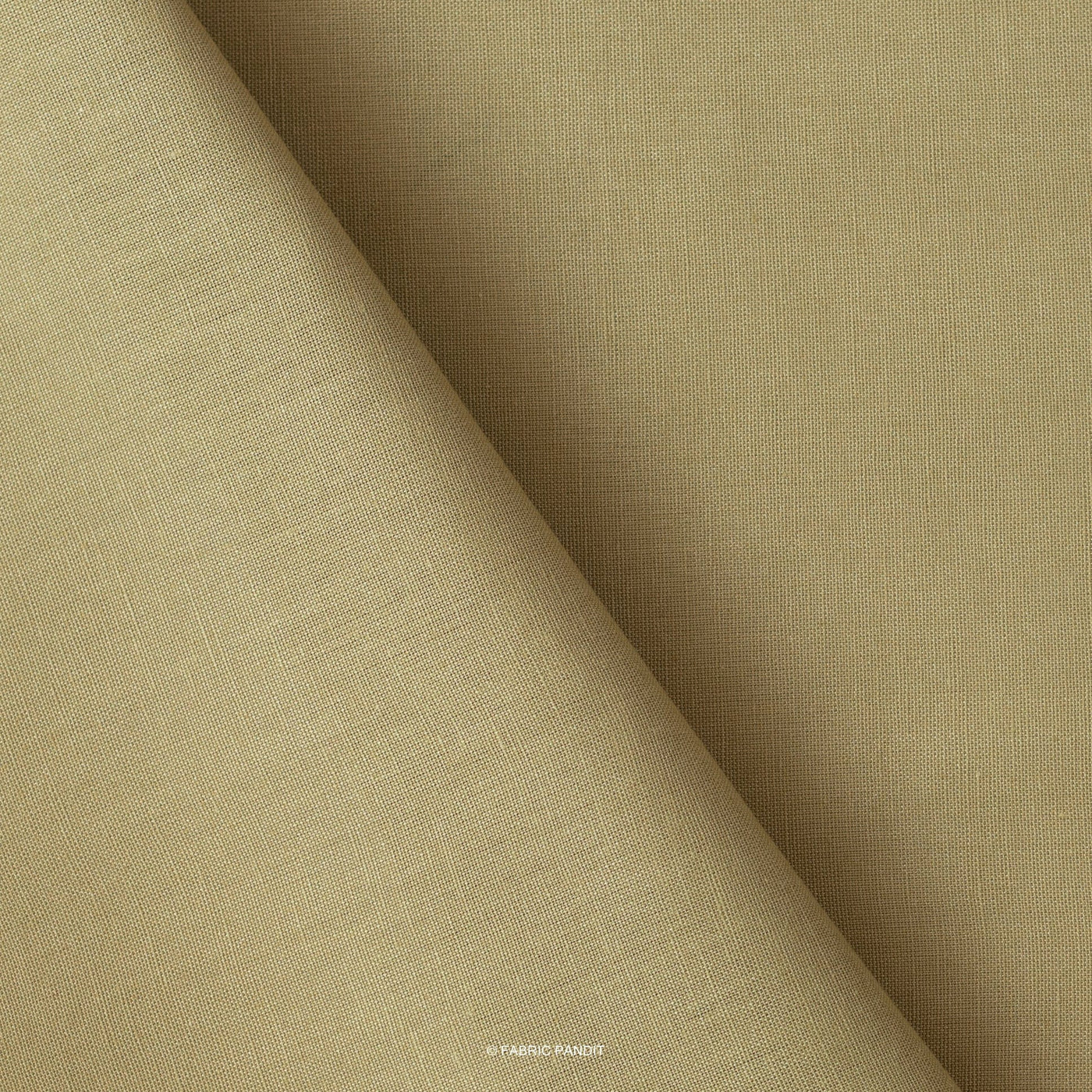 Fabric Pandit Cut Piece (CUT PIECE) Apple Green Color Pure Cotton Linen Fabric (Width 42 Inches)