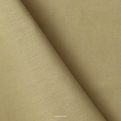 Fabric Pandit Cut Piece (CUT PIECE) Apple Green Color Pure Cotton Linen Fabric (Width 42 Inches)