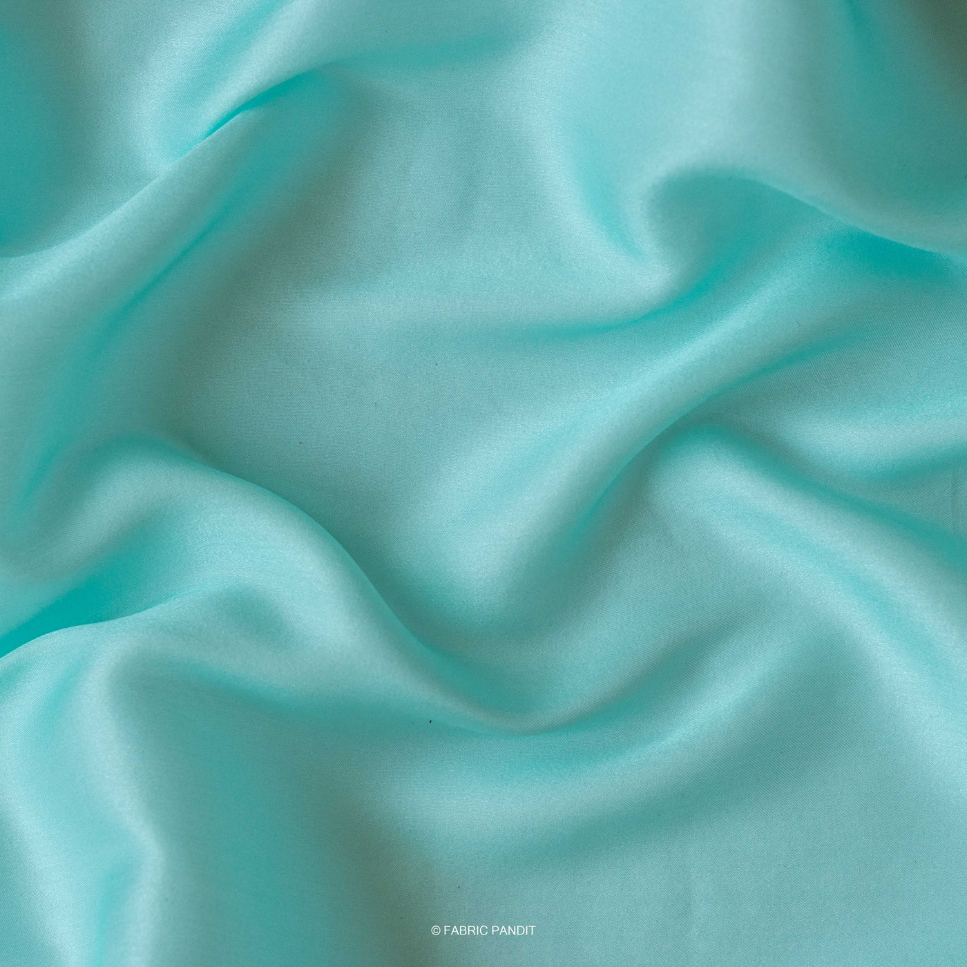 Aqua Blue Plain Premium Tussar Silk Fabric (44 Inches) – Fabric Pandit
