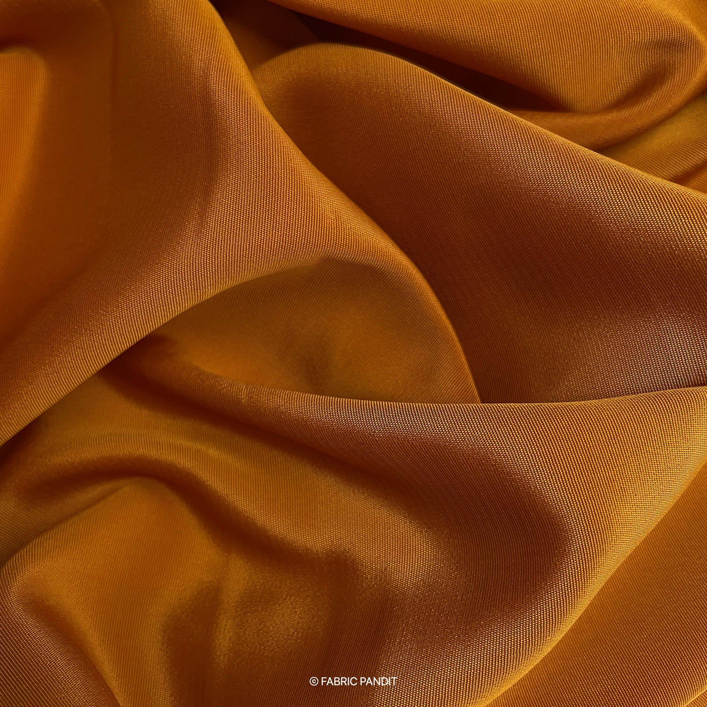 Fabric Pandit Cut Piece (CUT PIECE) Caramel Brown Premium French Crepe Fabric (Width 44 inches)